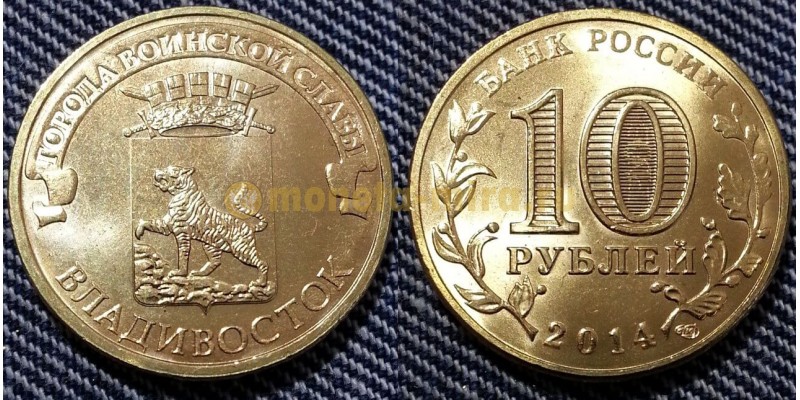 10 рублей 2014 г. Владивосток - ГВС