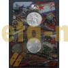 Официальный буклет с монетой 5 рублей 2020 г. Курильская десантная операция и жетоном