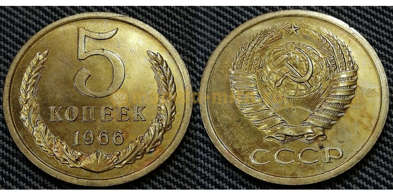 Монета 5 копеек СССР 1966 года №2