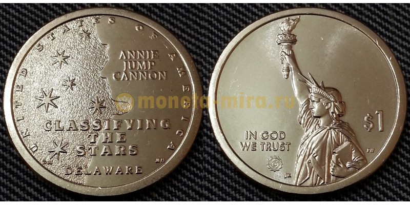 Монета 1 доллар США Астроном Энни Джамп Кэннон 2019 год двор D