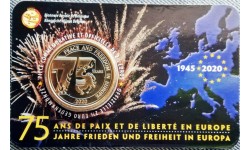 2,5 евро Бельгии 2020 г. 75 лет Мира и Свободе в Европе