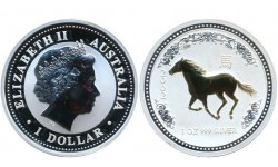 1 доллар Австралии 2002 г. год лошади, Лунар 1