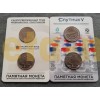 Набор из 2 буклетов с монетой 25 рублей 2020 г. Медицинские работники и жетоном, Спутник V и РФПИ
