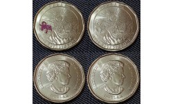 Набор из 2 монет Канады 1 доллар 2021 г. 125 лет Клондайкской золотой лихорадке