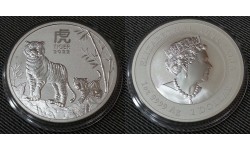 1 доллар Австралии 2022 г. год тигра, Лунар 3