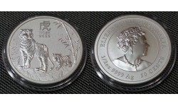 50 центов Австралия 2022 г. год тигра, Лунар 3