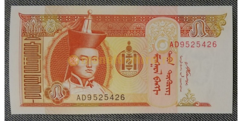 Банкнота 5 тугриков Монголии 2008 год