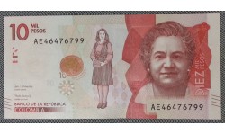 10000 песо Колумбии 2017 год
