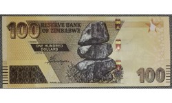 100 долларов Зимбабве 2020 года