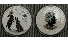 50 центов Австралии 2023 г. год кролика, Лунар 3