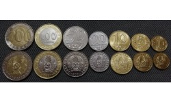 Набор из 7 монет Казахстан 2019-2021 гг.. 1,5,10,20,50,100 и 200 тенге