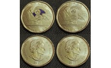 Набор из 2 монет Канады 1 доллар 2022 г. Оскар Питерсон