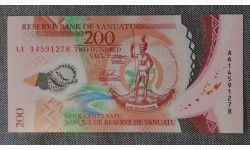 200 вату Вануату 2014 года - полимерная банкнота