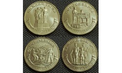 Набор из 4 монет 10 рублей 2023 г. Новокузнецк, Новосибирск, Нижний Тагил, Нижний Новгород - ГТД-3
