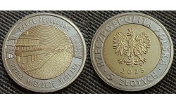 5 злотых Польши 2023 г. Канал через Вислинскую косу