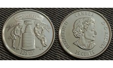 25 центов Канады 2017 г. 100 лет кубку Стенли