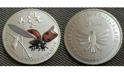5 евро Германии 2023 г. Семиточечная коровка, Мир насекомых №2