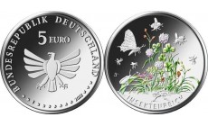 5 евро Германии 2022 г. Чудесный мир насекомых №1