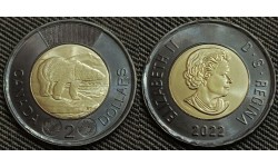 2 доллара Канада 2022 г. В честь Королевы Елизаветы II - "черный доллар"