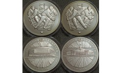 Набор из 2 монет Белоруссия 1 рубль 2012-2013 г. Чемпионат мира 2014 г. Минск - Хоккей