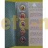 Набор из 5 жетонов ММД в официальном буклете 2019 г. 200 лет Гознаку - ПЛАМЕТ