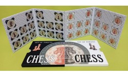 Набор из 32 жетонов ГОЗНАК 2022 г. Шахматы, в двух сувенирных упаковках