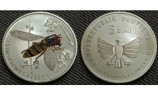 5 евро Германия 2024 г. Муха - журчалка, Мир насекомых №7