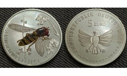 5 евро Германия 2024 г. Муха - журчалка, Мир насекомых №7