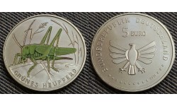 5 евро Германия 2024 г. Зеленый кузнечик, Мир насекомых №6