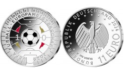 11 евро Германия 2024 г. Чемпионат Европы по футболу UEFA - серебро