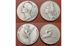 Набор из 2 медалей СССР 1969 г. Майя Плисецкая - серебро 925 пр