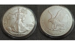 1 доллар США 2024 г. Шагающая свобода - серебро 999 пр.