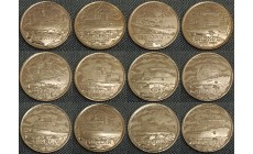 Полный набор из 12 монет 10 долларов Княжество Силенд 2024-2025 гг. Атомный ледокольный флот России, в альбоме Полный набор из 12 монет 10 долларов Княжество Силенд 2024-2025 гг. Атомный ледокольный флот России, в альбоме