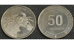 50 колонов Коста-Рика 2025 г. Краб-маринера, серия "Фауна экосистемы"