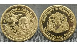 10 долларов Княжество Силенд 2025 г. Алексей Леонов, история Российской космонавтики - №2