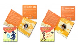 Набор из 2 жетонов ММД 2025 г. Кот Матроскин и Шарик Простоквашино, Союзмультфильм, цветные в буклете