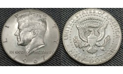 50 центов США 1967 г. Кеннеди, серебро