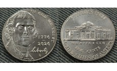 5 центов США 2026 г. 250 лет США, двор D