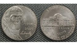 5 центов США 2026 г. 250 лет США, двор P