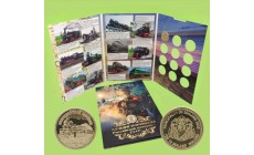 Жетон 10 долларов Княжество Силенд 2026 г. Пассажирский паровоз серия НВ, в альбоме Жетон 10 долларов Княжество Силенд 2026 г. Пассажирский паровоз серия НВ, в альбоме