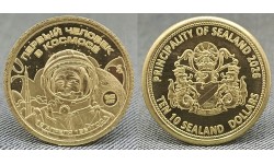 10 долларов Княжество Силенд 2026 г. Первый человек в космосе 65 лет, история Российской космонавтики - №7