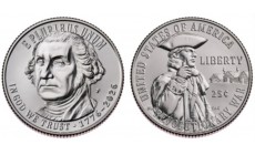 25 центов США 2026 г. Война за независимость, серия 250 лет США, двор P, D выпуск №2 25 центов США 2026 г. Война за независимость, серия 250 лет США, двор P, D выпуск №2