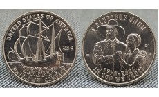 25 центов США 2026 г. Мэйфлауэрское соглашение, серия 250 лет США, двор P, D выпуск №1