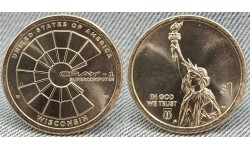 1 доллар инновации США 2026 г. Суперкомпьютер Cray-1, Висконсин - №31 двор P