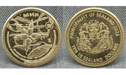 10 долларов Княжество Силенд 2026 г. Орбитальная станция МИР, история Российской космонавтики - №11