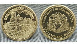 Жетон 10 долларов Княжество Силенд 2026 г. Пассажирский паровоз серия C, выпуск №4