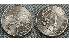10 центов США 2026 г. Вечная Свобода, с двойной датой «1776 — 2026», Двор D