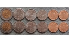 Набор из 6 монет Центральная Африка 2024 г. 5,10,25,50,100,200 франков Набор из 6 монет Центральная Африка 2024 г. 5,10,25,50,100,200 франков