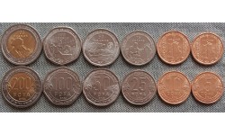 Набор из 6 монет Центральная Африка 2024 г. 5,10,25,50,100,200 франков