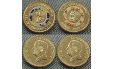 Набор из 2 монет Австралия 1 доллар 2026 г. Блуи и Бинго, Долларбакс